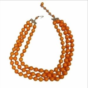 Vintage Hong Kong three-strand necklace